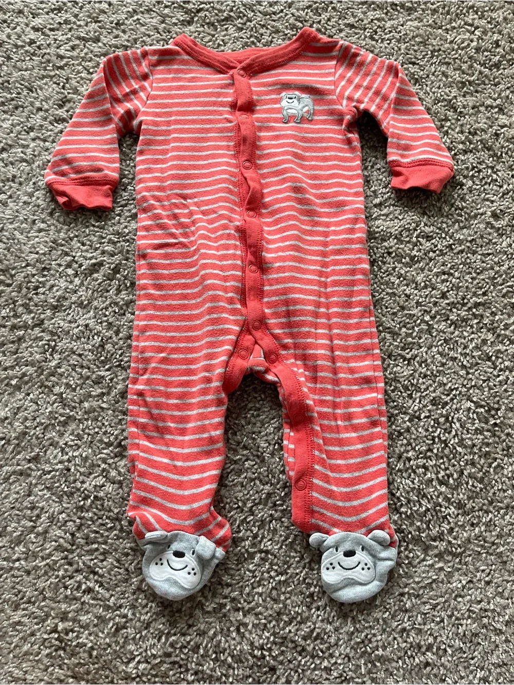 3-Pack Kids Holiday One-Piece Sleepers - Red, White, Cream
